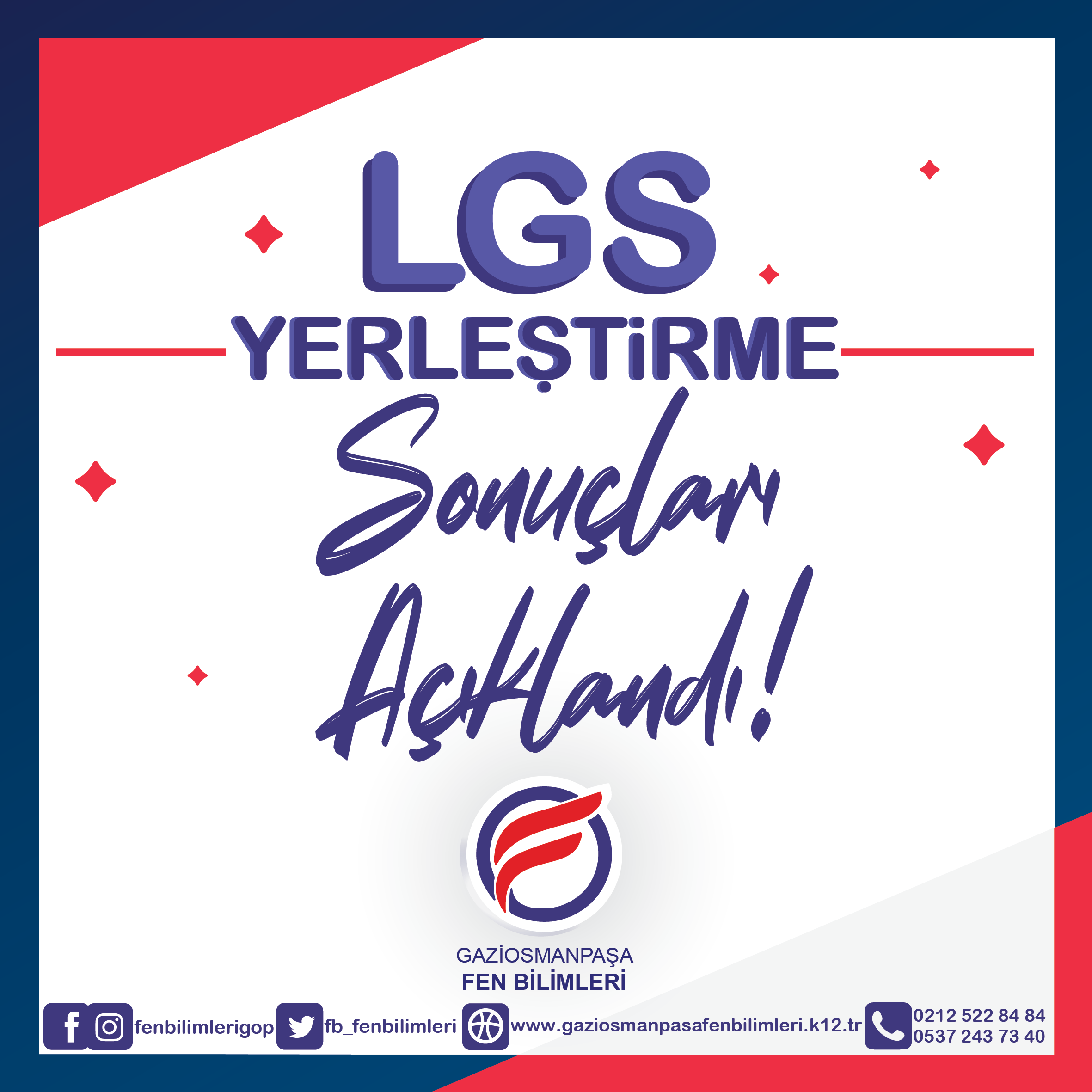 Liselere Geçiş Sistemi (LGS) yerleştirme sonuçları açıklandı.